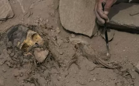 Archaeologists find buried mummy next to soccer field in Peru