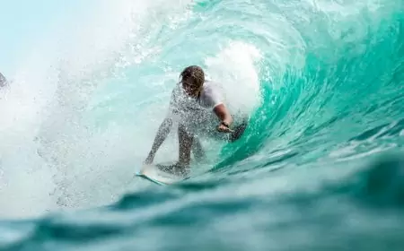 Surfing in the sea is an exhilarating dance with nature