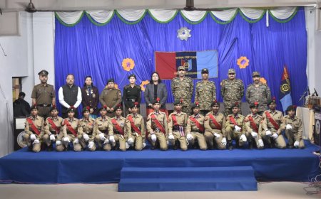 Narmadapuram: स्प्रिंगडेल्स स्कूल में एनसीसी कैडेटों का रैंक समारोह संपन्न